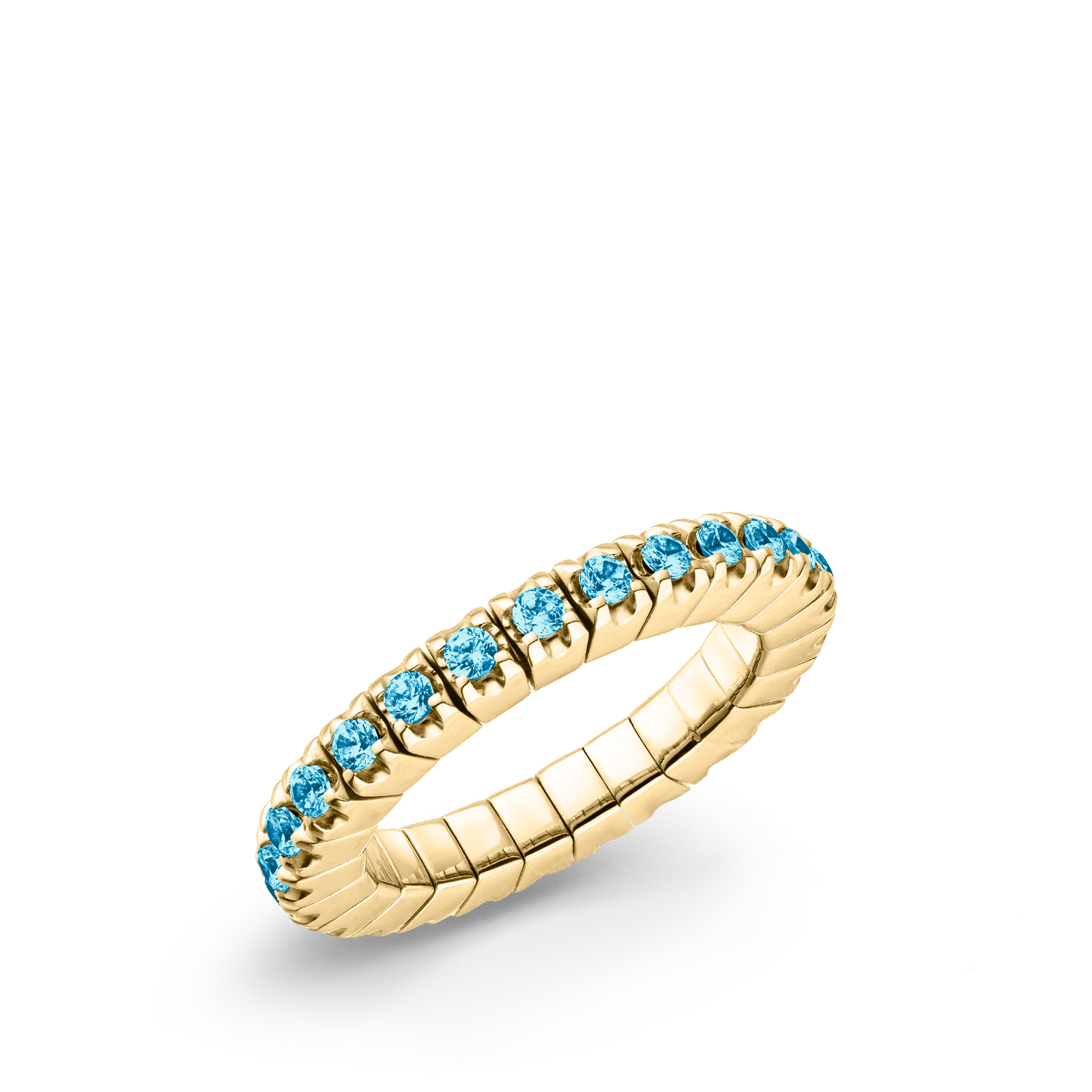 DAZZLING-COLORS FLEX Ring 2.0 mm vergoldet