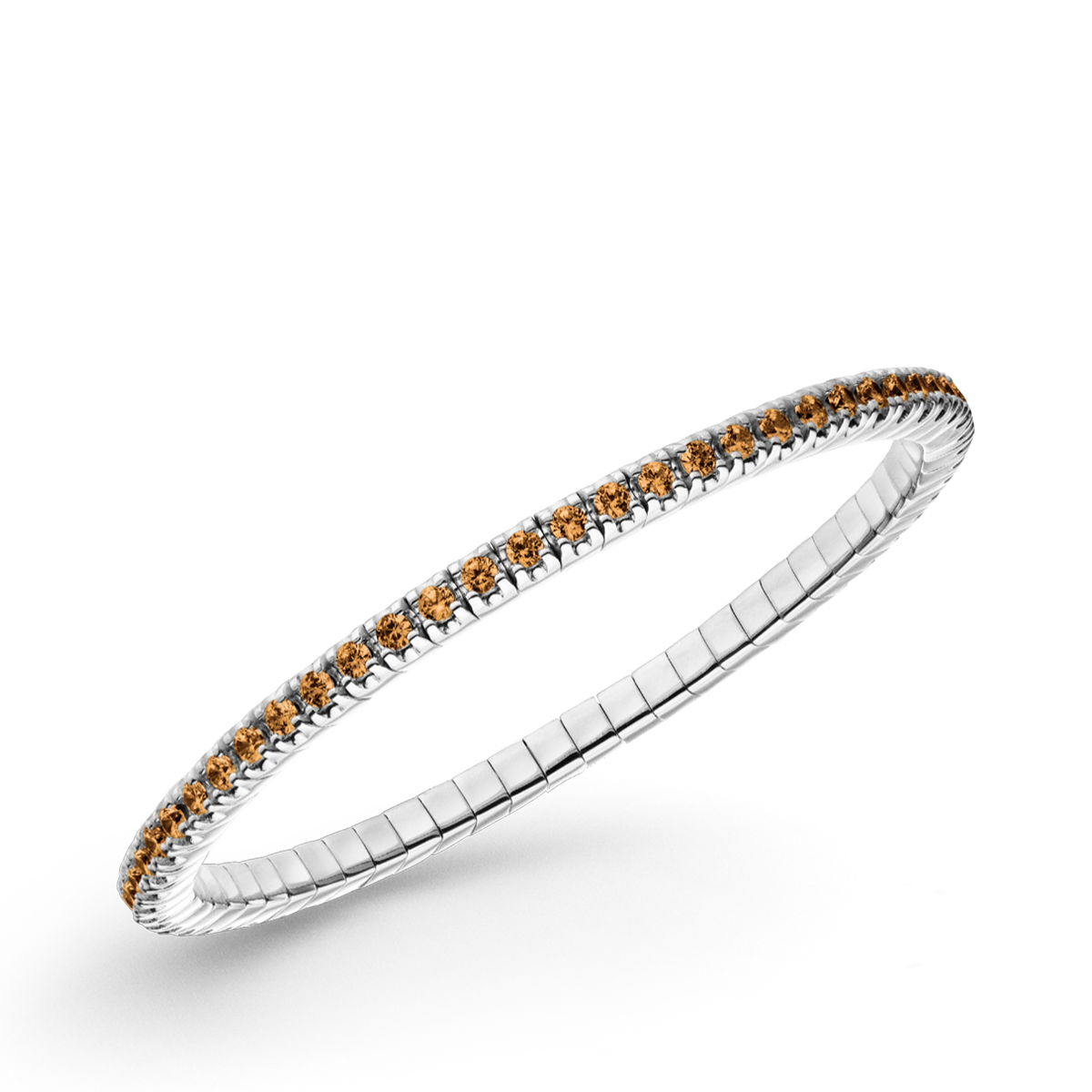 Dazzling Diamonds Flex Bracelet 1.9 mm Coffee