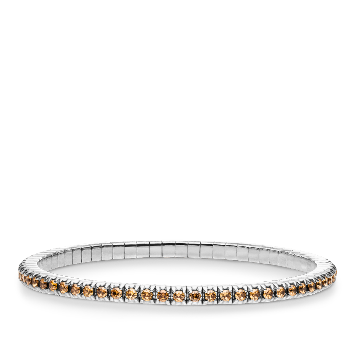Dazzling Diamonds Flex Armband 2.3 mm Coffee