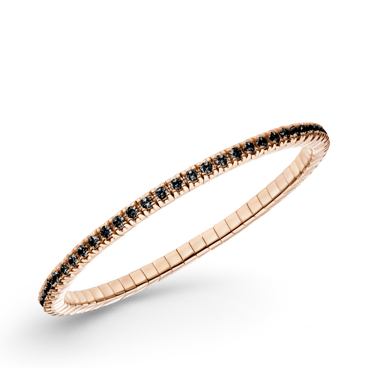 DAZZLING-COLORS Flex Bracelet rosévergoldet - Black