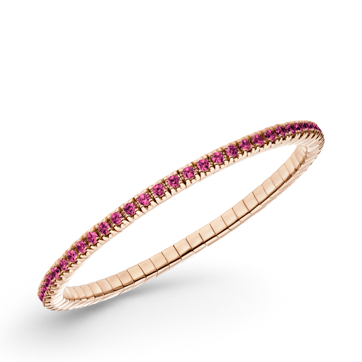 DAZZLING-COLORS Flex Bracelet rosévergoldet - Ruby